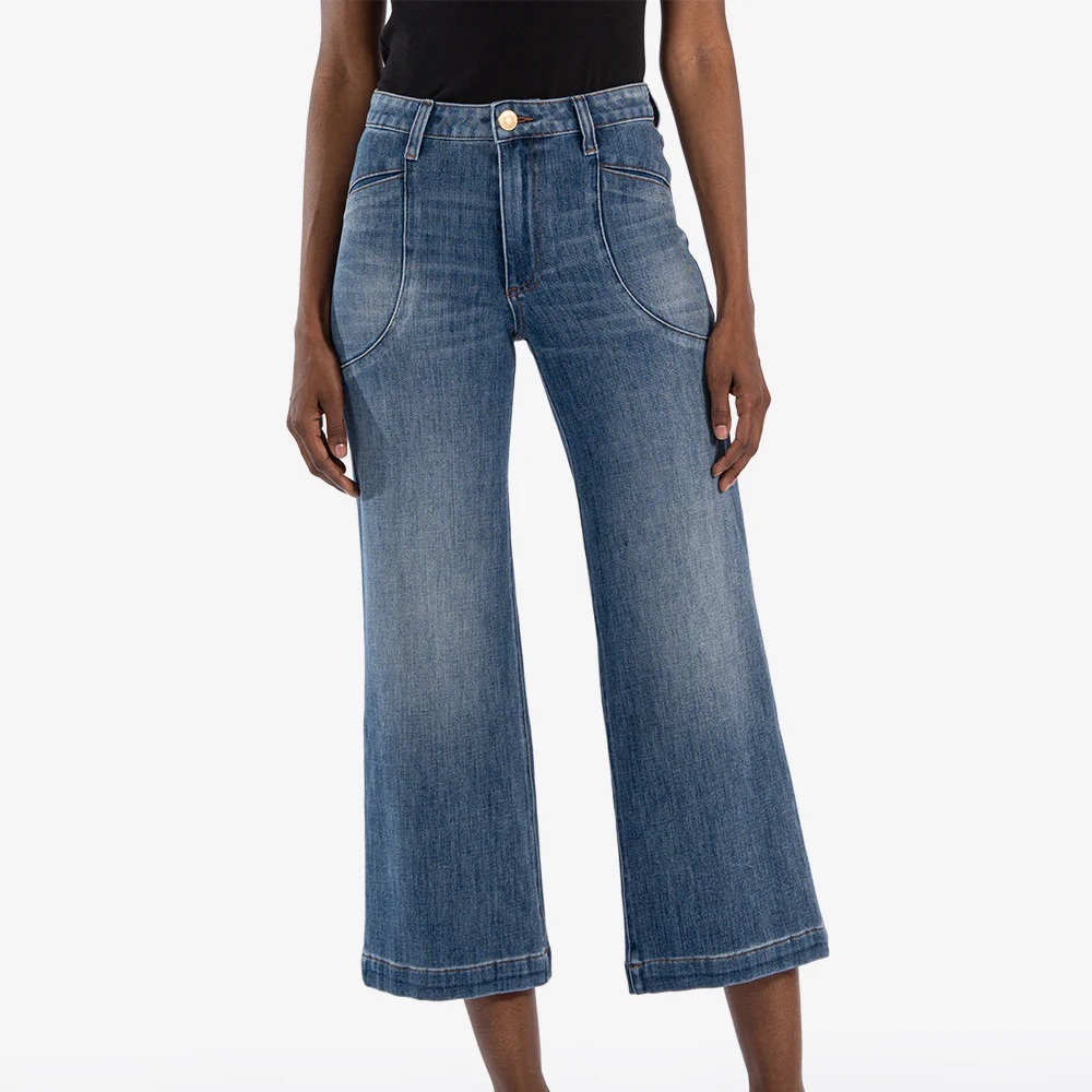 Kut From The Kloth: Meg High Rise Wide Leg Jeans (Lovers W/Med Base Wash) size 4